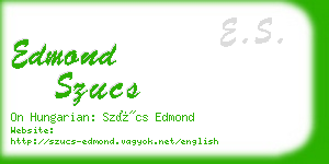 edmond szucs business card